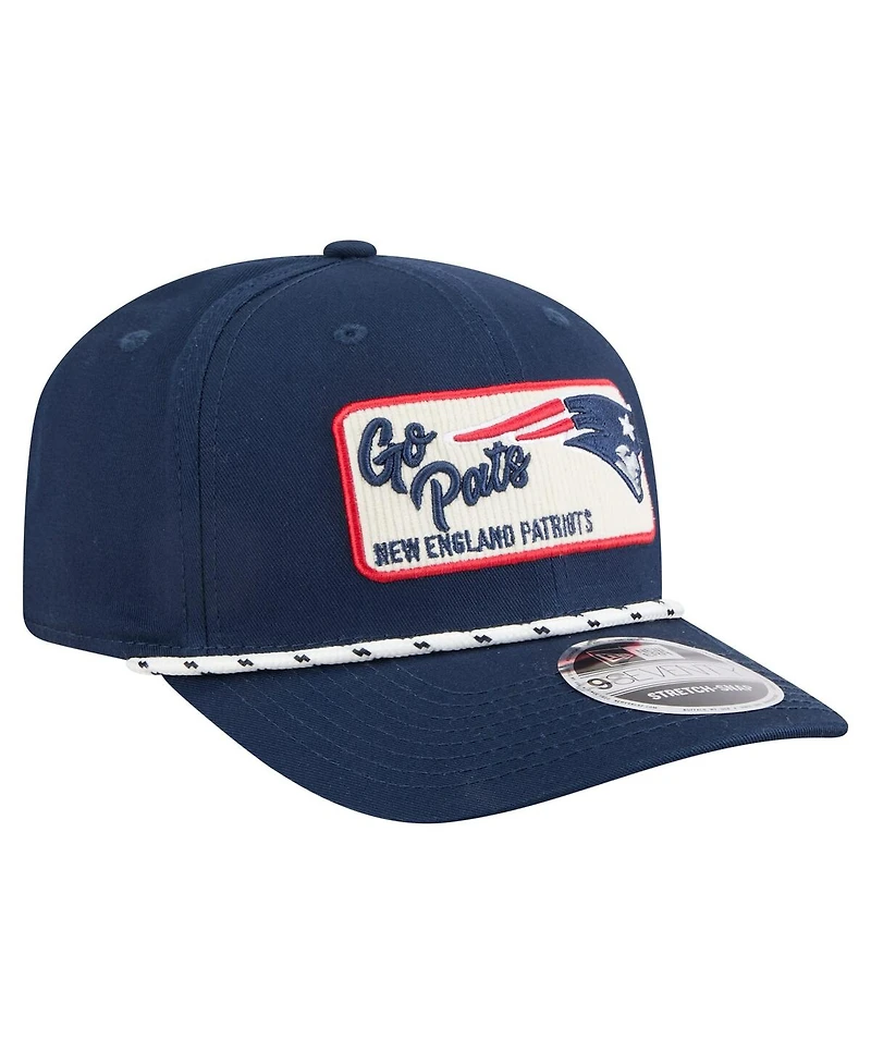 New Era Men's Navy New England Patriots Chant 9SEVENTY Stretch snap Hat