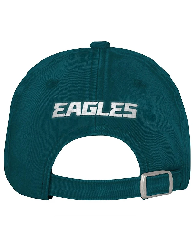 Outerstuff Big Girls Midnight Green Philadelphia Eagles Gridiron Adjustable Hat