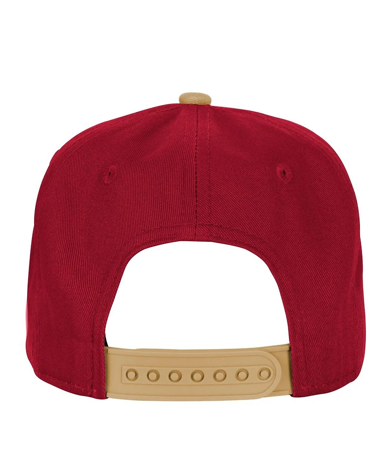 Outerstuff Big Boys and Girls Scarlet San Francisco 49ers Essentials Adjustable Hat