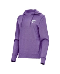 Antigua Women's Heather Purple Kansas State Wildcats Justice Pullover Hoodie