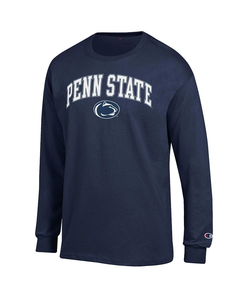 Champion Men's Navy Penn State Nittany Lions Arch Over Logo Long Sleeve T-Shirt