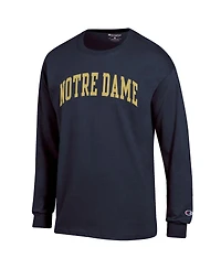 Champion Men's Navy Notre Dame Fighting Irish Basic Arch Long Sleeve T-Shirt