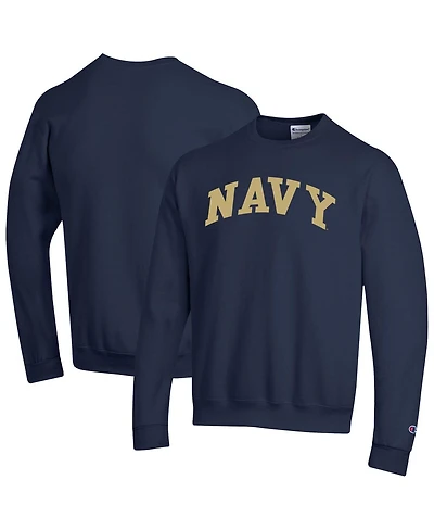 Champion Men's Navy Midshipmen Basic Arch Fleece Pullover Sweatshirt