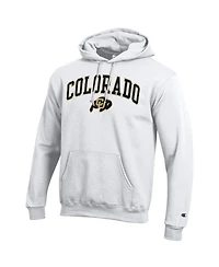 Champion Men's White Colorado Buffaloes Arch Over Logo Pullover Hoodie