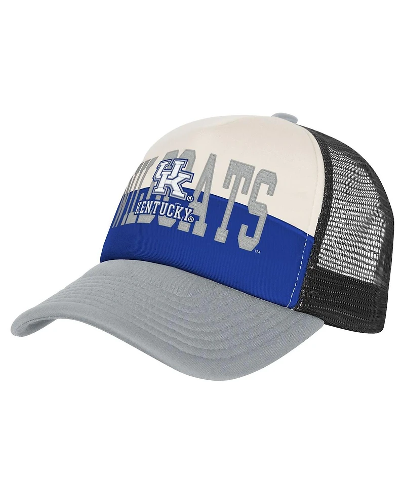 Outerstuff Big Boys and Girls Royal/Cream Kentucky Wildcats Modern Fan Trucker Adjustable Hat