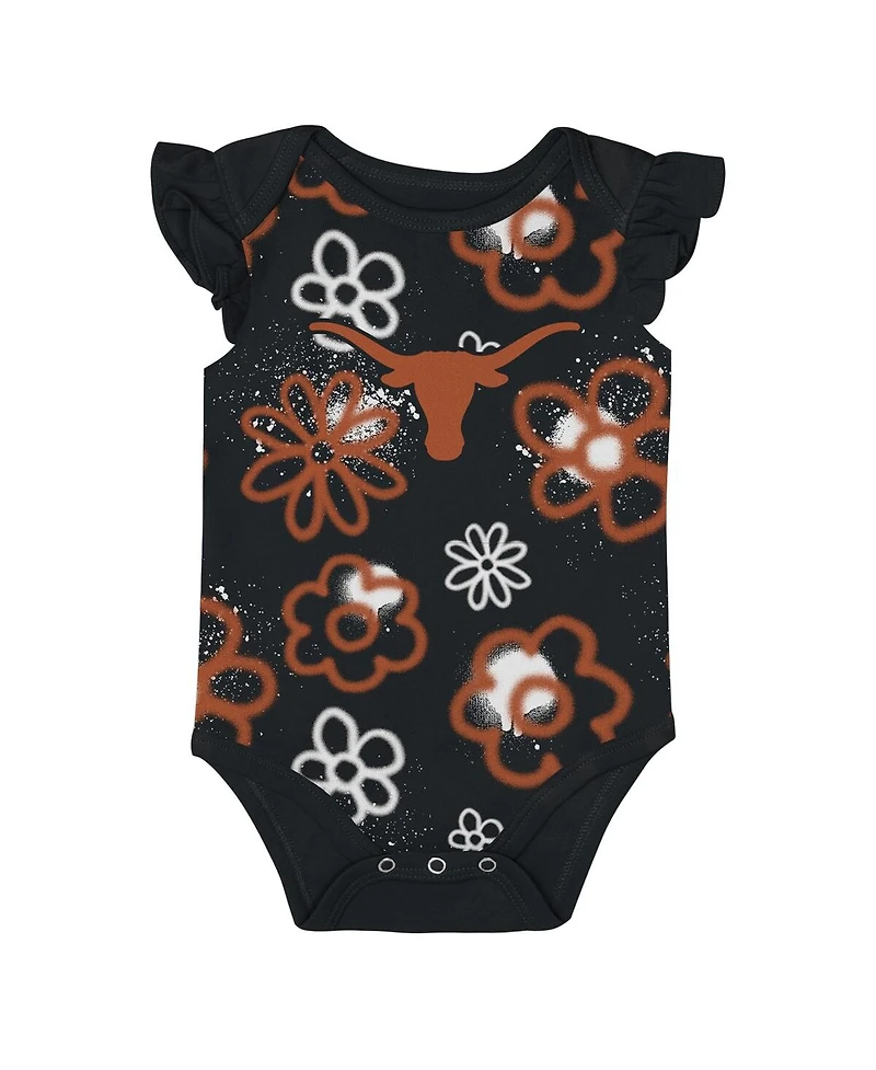 Outerstuff Baby Boys and Girls Texas Orange/Black Longhorns Little Sunshine 2-Piece Bodysuit Set