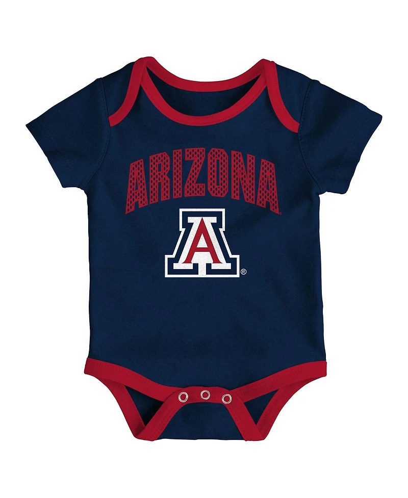 Outerstuff Baby Boys and Girls Arizona Wildcats 3-Pack All Day Play Bodysuit Set