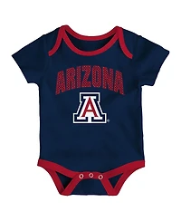 Outerstuff Baby Boys and Girls Arizona Wildcats 3-Pack All Day Play Bodysuit Set
