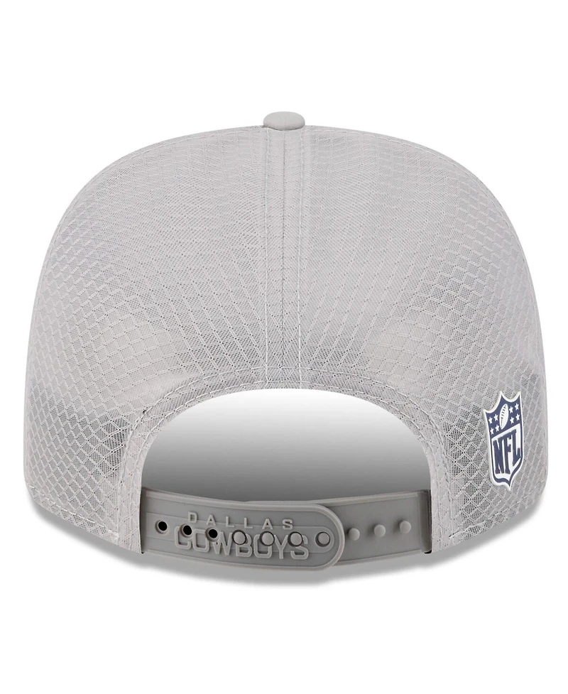 New Era Men's Gray Dallas Cowboys 2025 Sideline 9SEVENTY Trucker Adjustable Hat