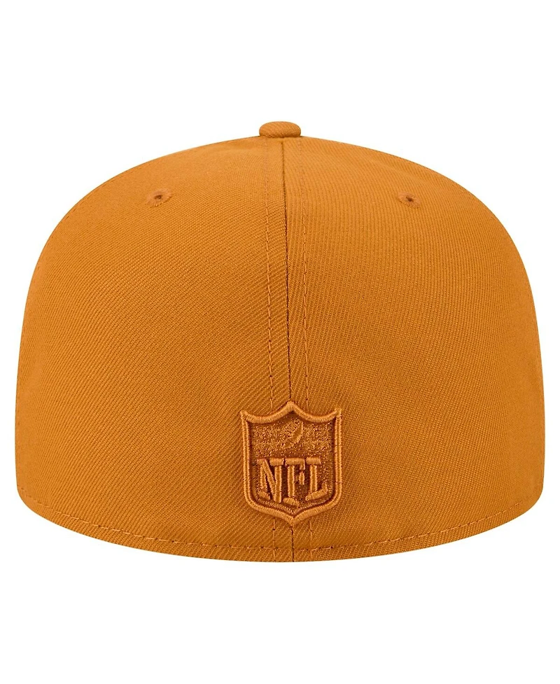 New Era Men's Brown Detroit Lions Color Pack A-Frame 59FIFTY Fitted Hat