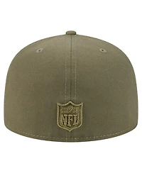 New Era Men's Olive Green Bay Packers Color Pack A-Frame 59FIFTY Fitted Hat