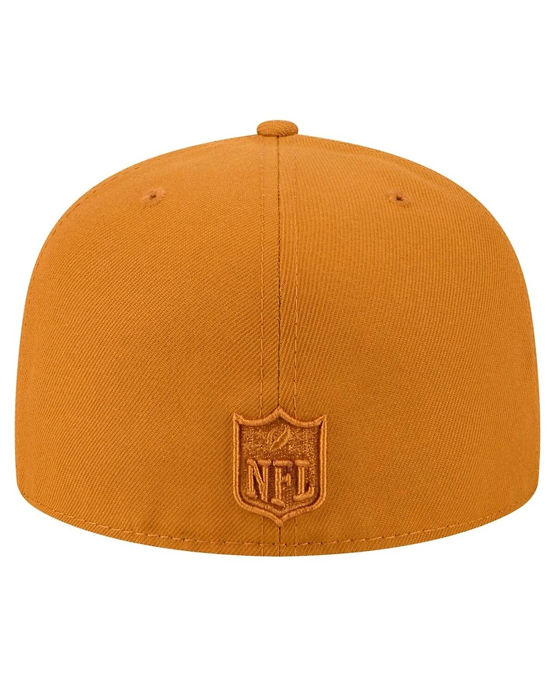 New Era Men's Brown Houston Texans Color Pack A-Frame 59FIFTY Fitted Hat