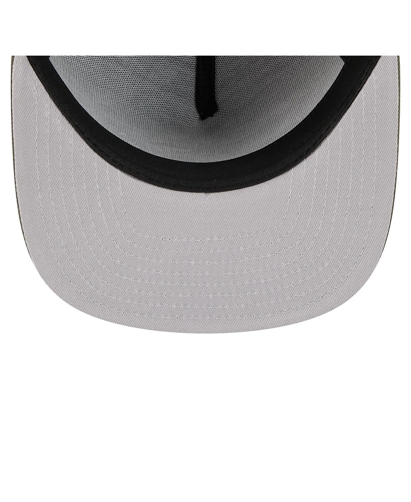 New Era Men's Olive England Patriots Color Pack A-Frame 59FIFTY Fitted Hat