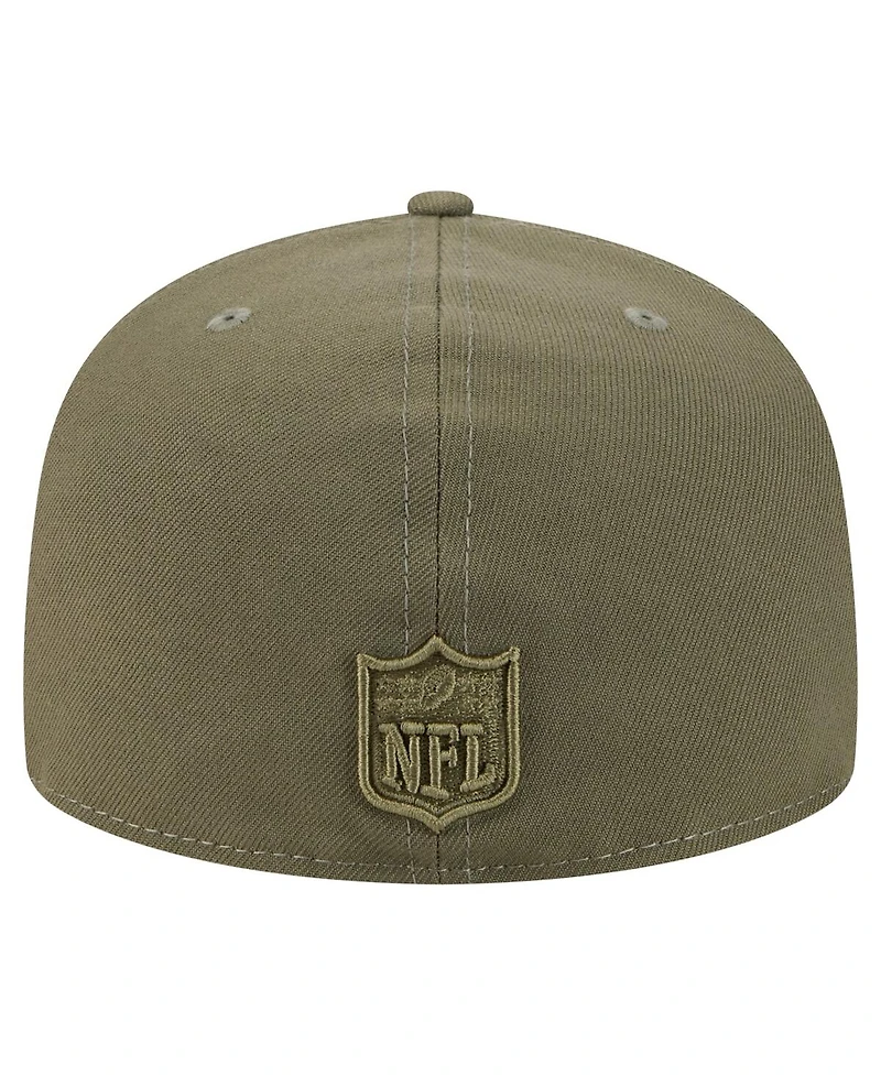 New Era Men's Olive Washington Commanders Color Pack A-Frame 59FIFTY Fitted Hat