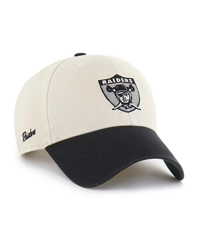 '47 Brand Men's Cream/Black Las Vegas Raiders Fairfield Mvp Throwback Adjustable Hat