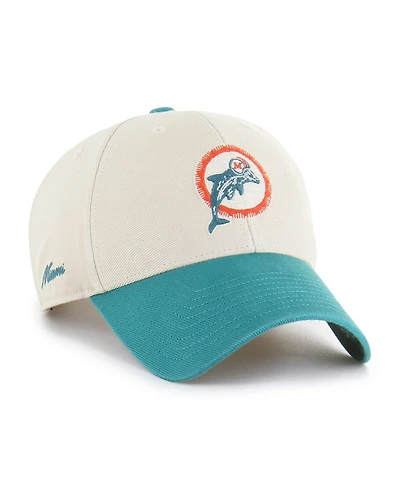 '47 Brand Men's Cream/Aqua Miami Dolphins Fairfield Mvp Throwback Adjustable Hat