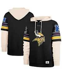 '47 Brand Men's Black Minnesota Vikings Split Zone Cornerback Duo Hoodie