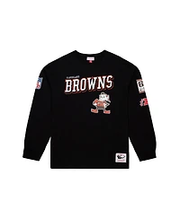 Mitchell & Ness Men's Black Cleveland Browns Training Camp Vintage Logos Long Sleeve T-Shirt
