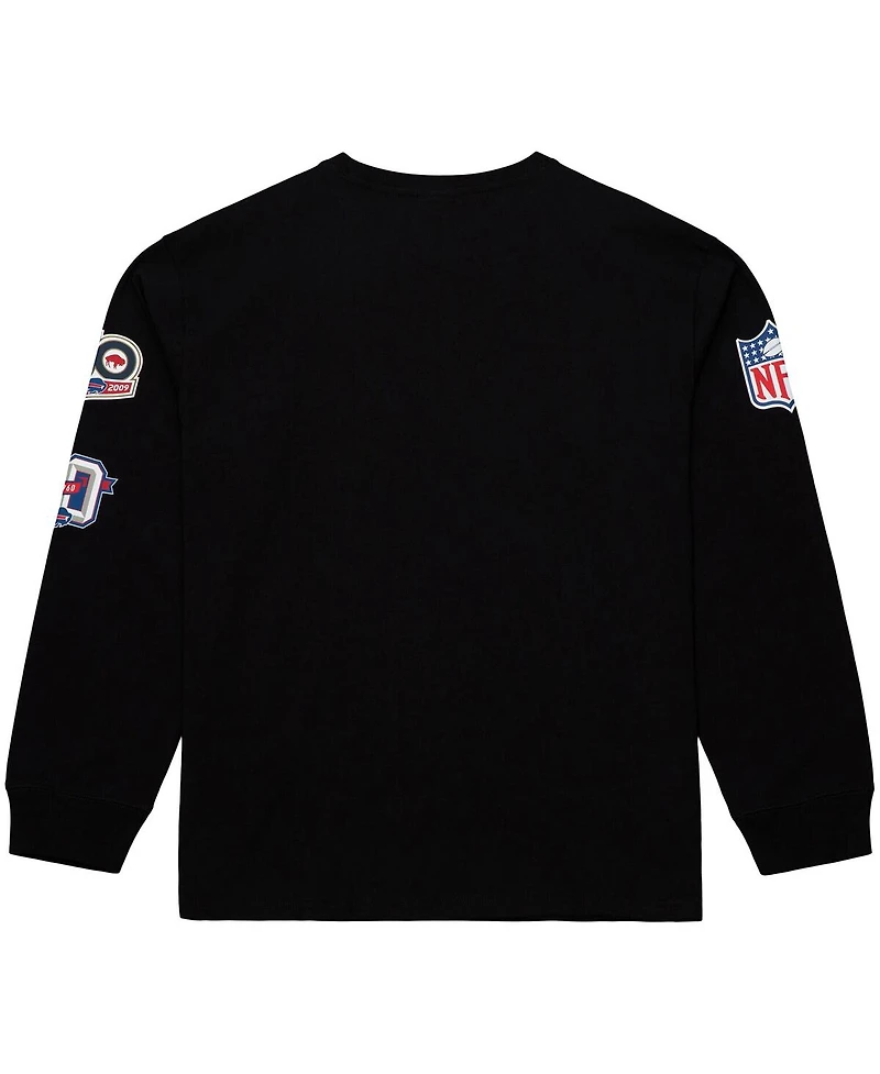 Mitchell & Ness Men's Black Buffalo Bills Training Camp Vintage Logos Long Sleeve T-Shirt