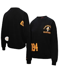 Mitchell Ness Women's Black Tennessee Volunteers Multi-Hit Crewneck Pullover Sweatshirt