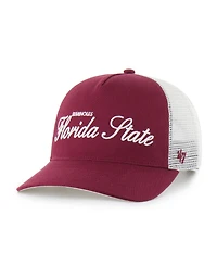 '47 Brand Men's and Women's Garnet Florida State Seminoles Contemporary Basics Foundation Trucker Hitch Adjustable Hat