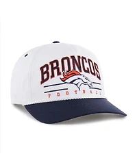 '47 Brand Men's White/Navy Denver Broncos Roscoe Two-Toned Hitch Adjustable Hat