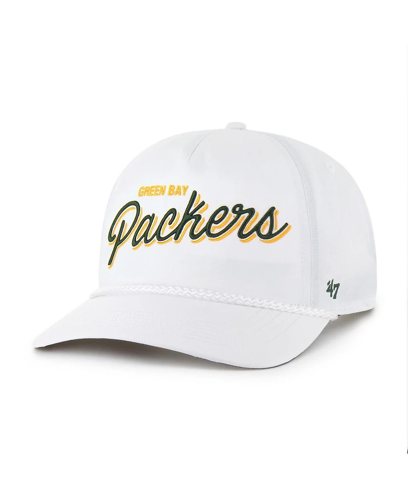47 Brand Men's White Green Bay Packers Brrr Fairway Hitch Adjustable Hat
