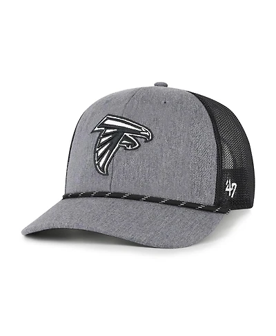 '47 Brand Men's Heather Charcoal Atlanta Falcons Carbon Rope Trucker Adjustable Hat