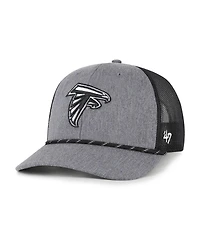 '47 Brand Men's Heather Charcoal Atlanta Falcons Carbon Rope Trucker Adjustable Hat