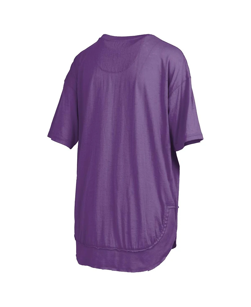 Pressbox Women's Purple Lsu Tigers Poncho T-Shirt