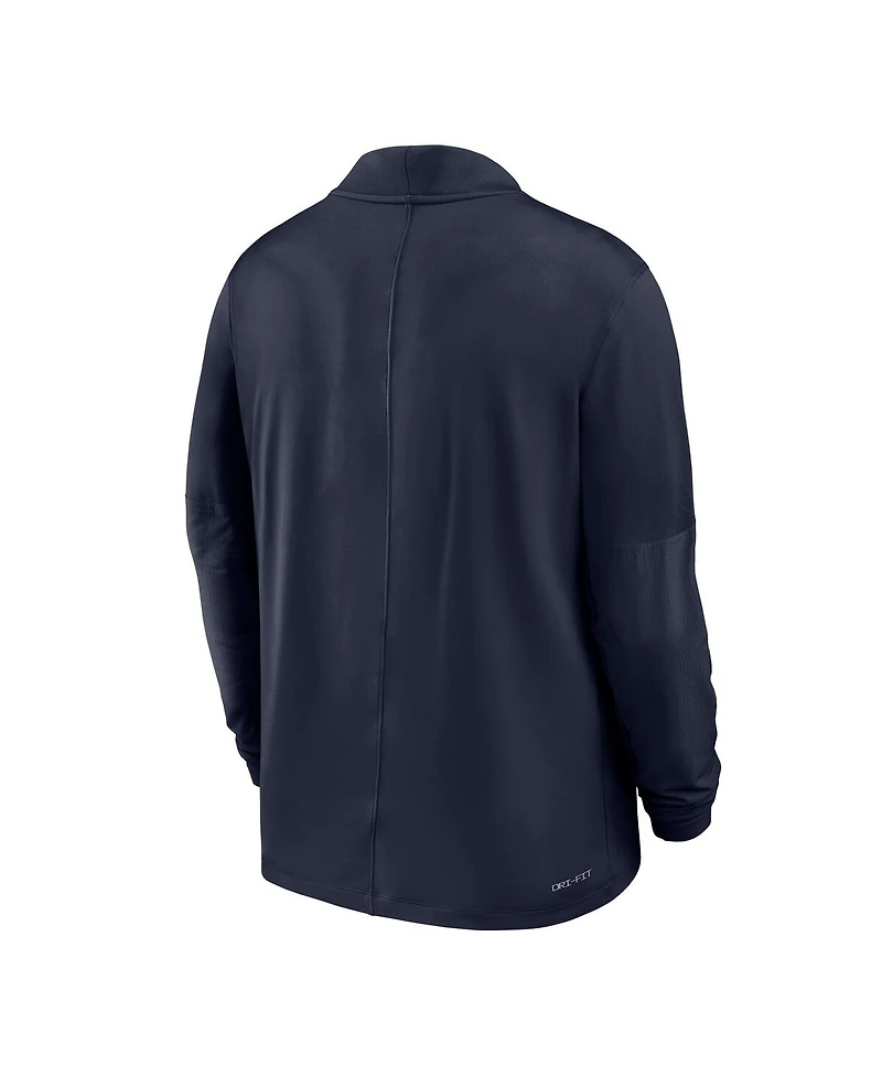 Nike Men's Navy Illinois Fighting Illini Dri-fit Half-Zip Pullover Sweatshirt