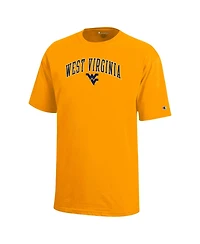Champion Big Boys and Girls Gold West Virginia Mountaineers Arch Over Logo T-Shirt