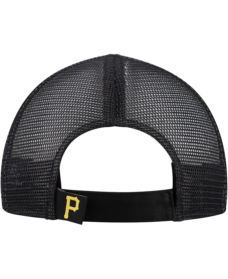 New Era Toddler White/Black Pittsburgh Pirates Painted A-Frame 9FORTY Trucker Adjustable Hat