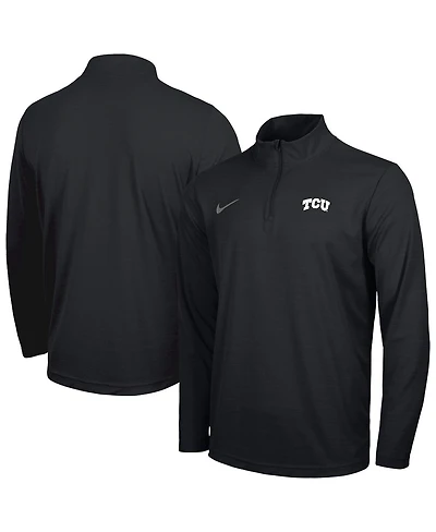 Nike Men's Black Tcu Horned Frogs Intensity Performance Quarter-Zip Pullover Sweatshirt
