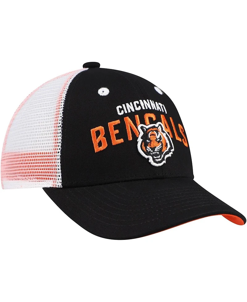 Outerstuff Preschool Black Cincinnati Bengals Core Lockup Trucker Adjustable hat
