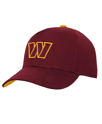 Outerstuff Big Boys and Girls Burgundy Washington Commanders Team Pre-Curved Adjustable Hat