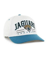 '47 Brand Men's White/Teal Jacksonville Jaguars Roscoe Two-Toned Hitch Adjustable Hat