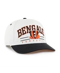 '47 Brand Men's White/Black Cincinnati Bengals Roscoe Two-Toned Hitch Adjustable Hat