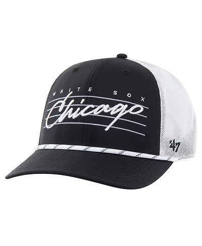'47 Brand Men's Black Chicago White Sox Downburst Trucker Adjustable Hat