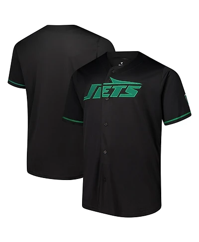 Fanatics Men's Black New York Jets Pop Full-Button Shirt