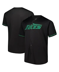 Fanatics Men's Black New York Jets Pop Full-Button Shirt