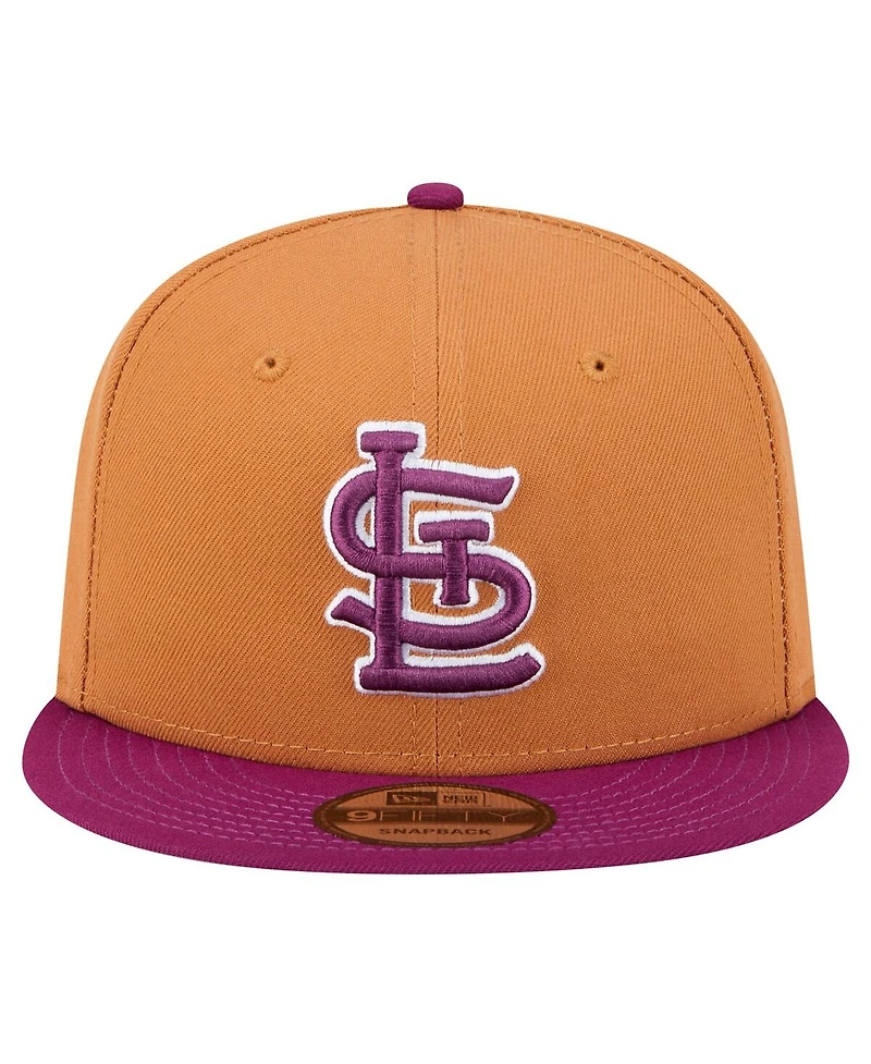 New Era Men's Brown/Purple St. Louis Cardinals Color Pack Two-Tone 9FIFTY Snapback Hat