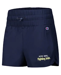 Champion Women's Navy Notre Dame Fighting Irish Tailgate Her Woven Shorts