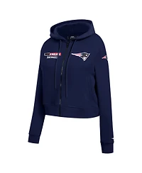 Pro Standard Women's Navy New England Patriots Split Logo Full-Zip Hoodie