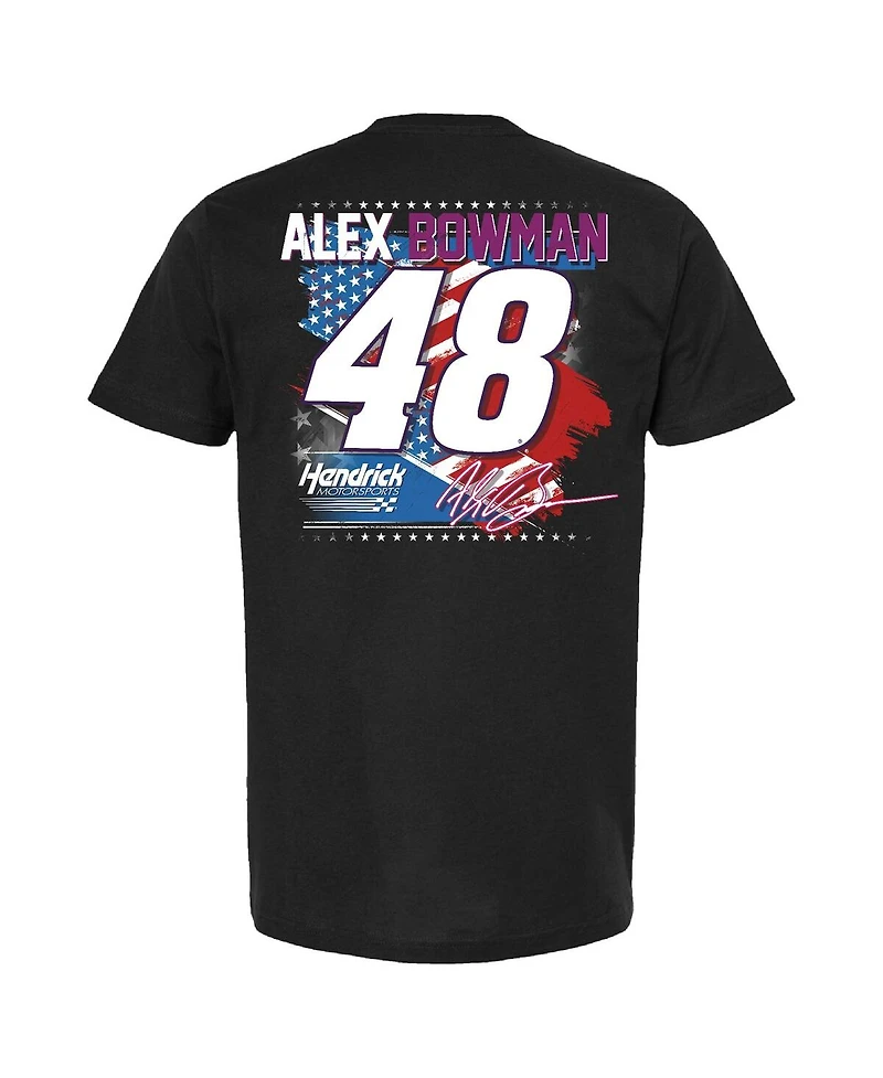 Hendrick Motorsports Team Collection Men's Black Alex Bowman Ally Patriotic Car T-Shirt