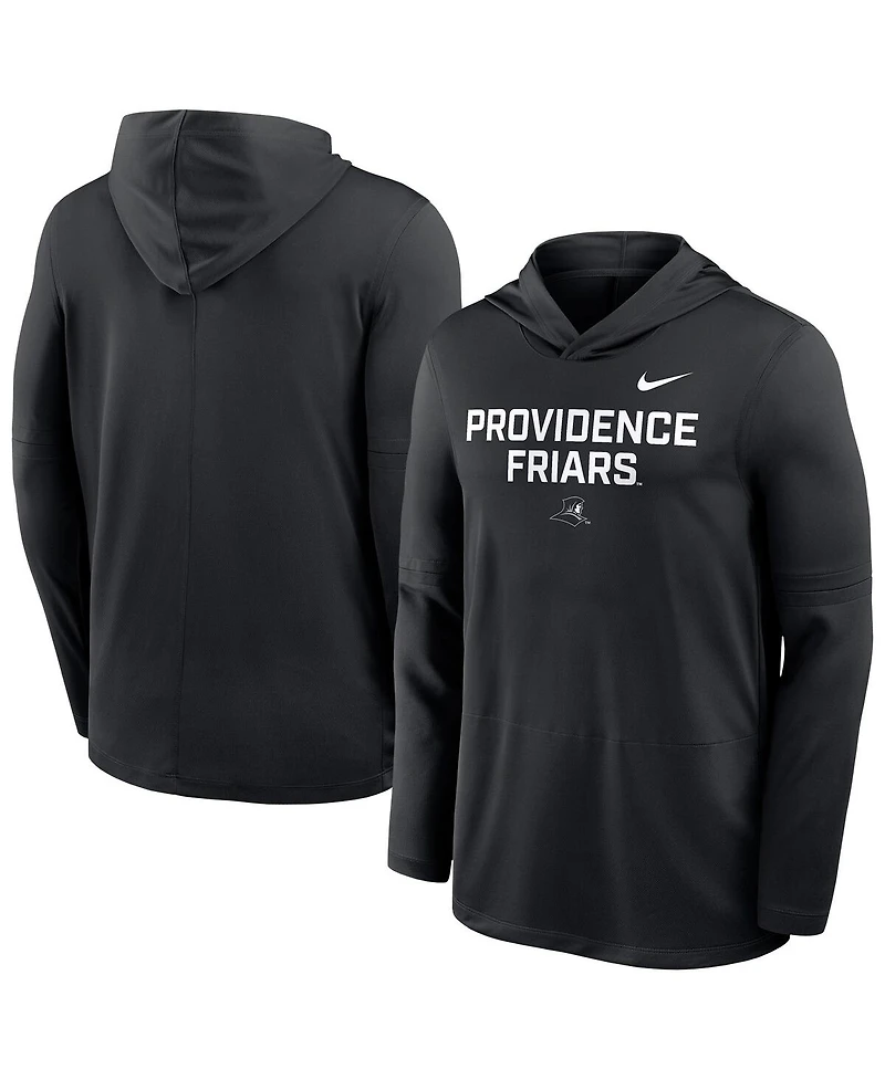 Nike Men's Black Providence Friars Sideline Dri-fit Lightweight Sweatshirt