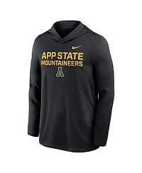 Nike Men's Black Appalachian State Mountaineers Sideline Dri-fit Lightweight Sweatshirt