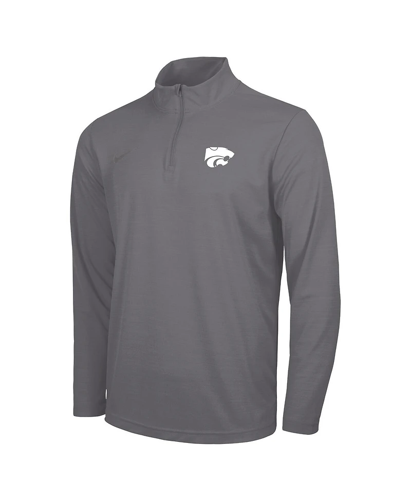 Nike Men's Gray Kansas State Wildcats Intensity Performance Quarter-Zip Pullover Sweatshirt