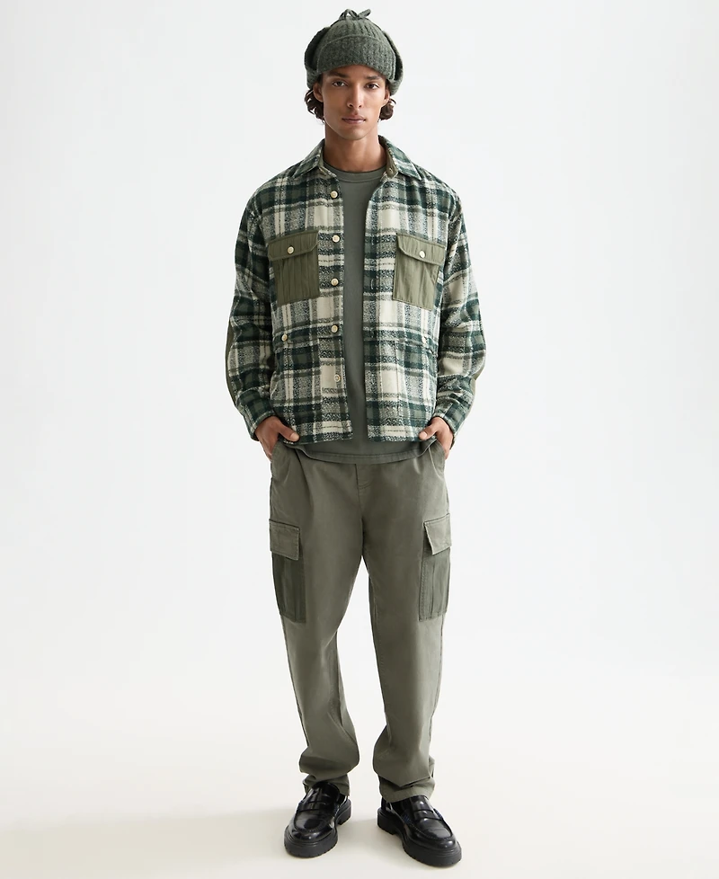 Scotch & Soda Men's Relaxed Fit Patchwork Shirt