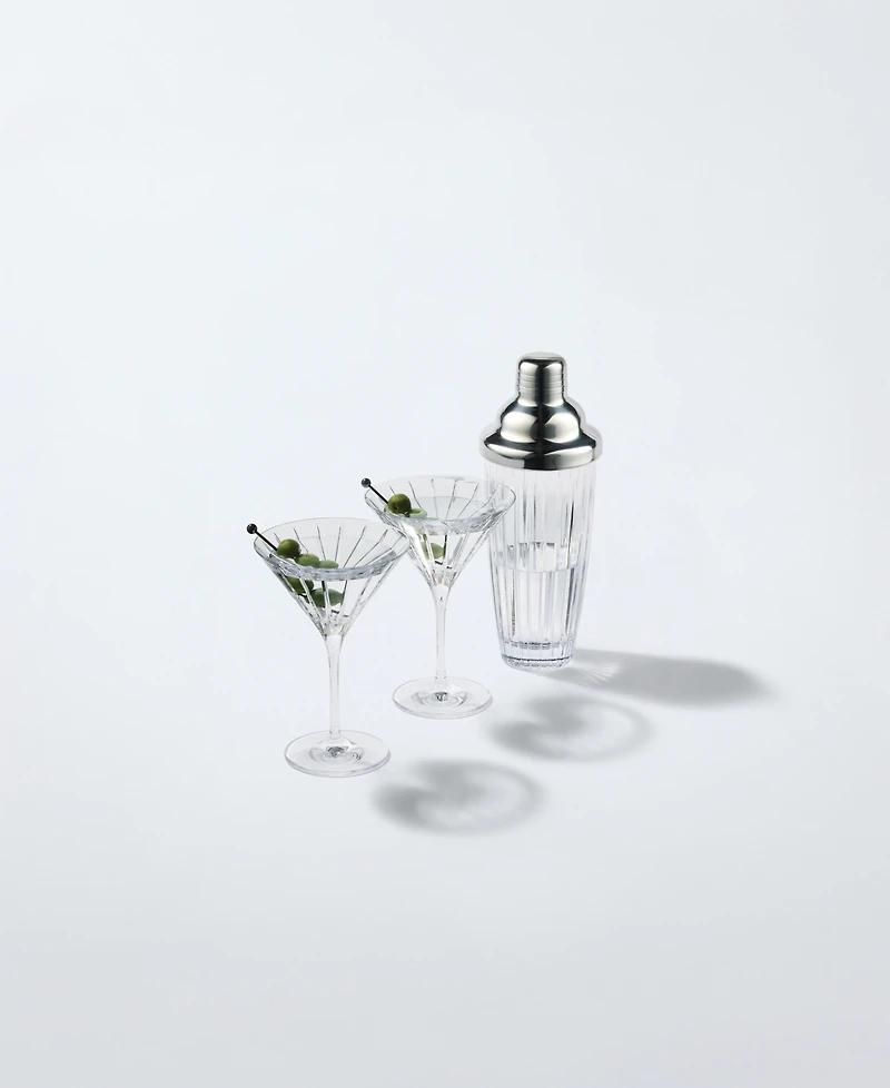 Marquis by Waterford Herald Cocktail Shaker and Martini Glasses, Set of 3